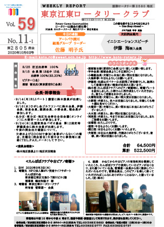 2020-21年度　vol.59　週報No.11